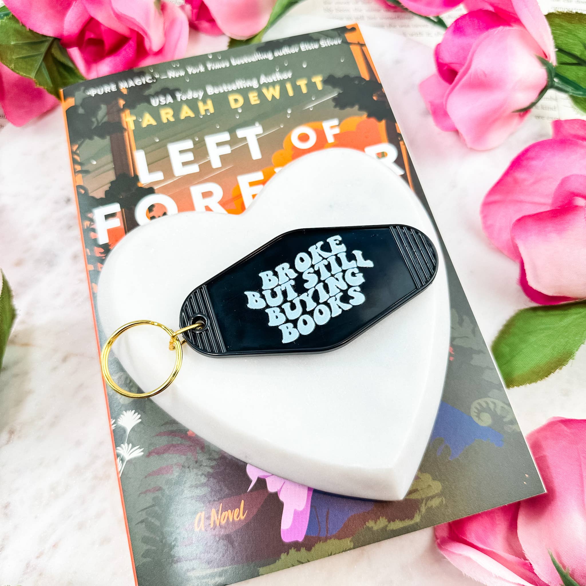 The Swoon Room - Wholesale Keychain - Women's - Broke But Still Buying Books Motel Keychain2