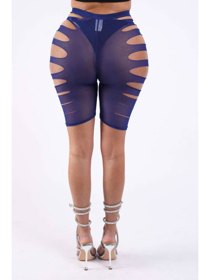 K Too – Großhandel Shorts – Damen – Lasergeschnittene Power-Mesh-Shorts4