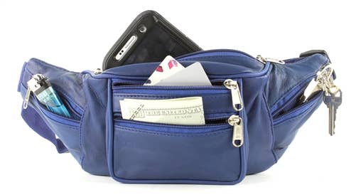 Leather Impressions Inc - Wholesale Belt Bag - Women's - Multi-Pocket Fanny Pack Style 5146