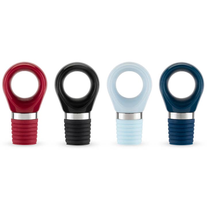 HOST - Wholesale Wine Stopper - Airtight Bottle Stoppers - Assorted Colors - Set of 2