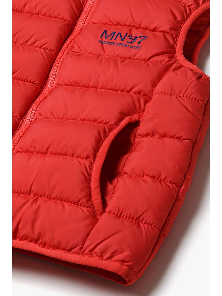 Minoti sp. z o.o. - Wholesale Outerwear Vest - Kids - Boys padded gilet chest print yellow1