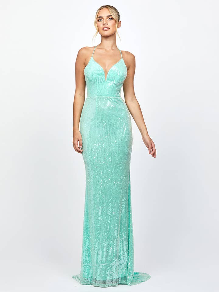 INDYANA SEQUIN STRAPPY BACK MAXI BL79D10L for wholesale by Bariano