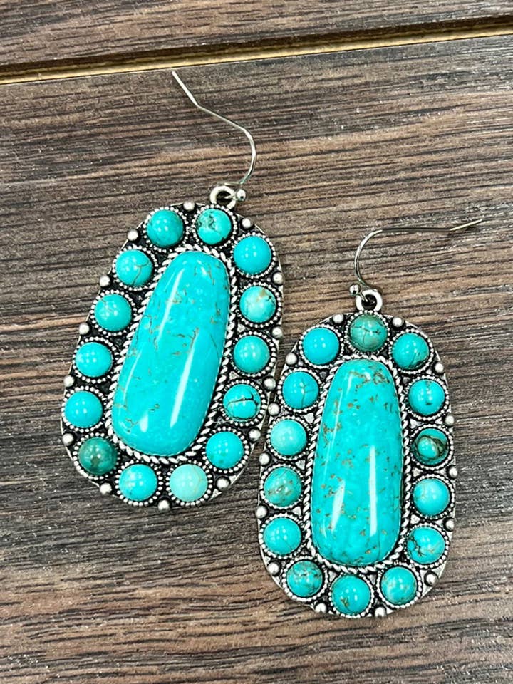 720346, Navajo Turquoise Earrings for wholesale by ISAC Trading Inc