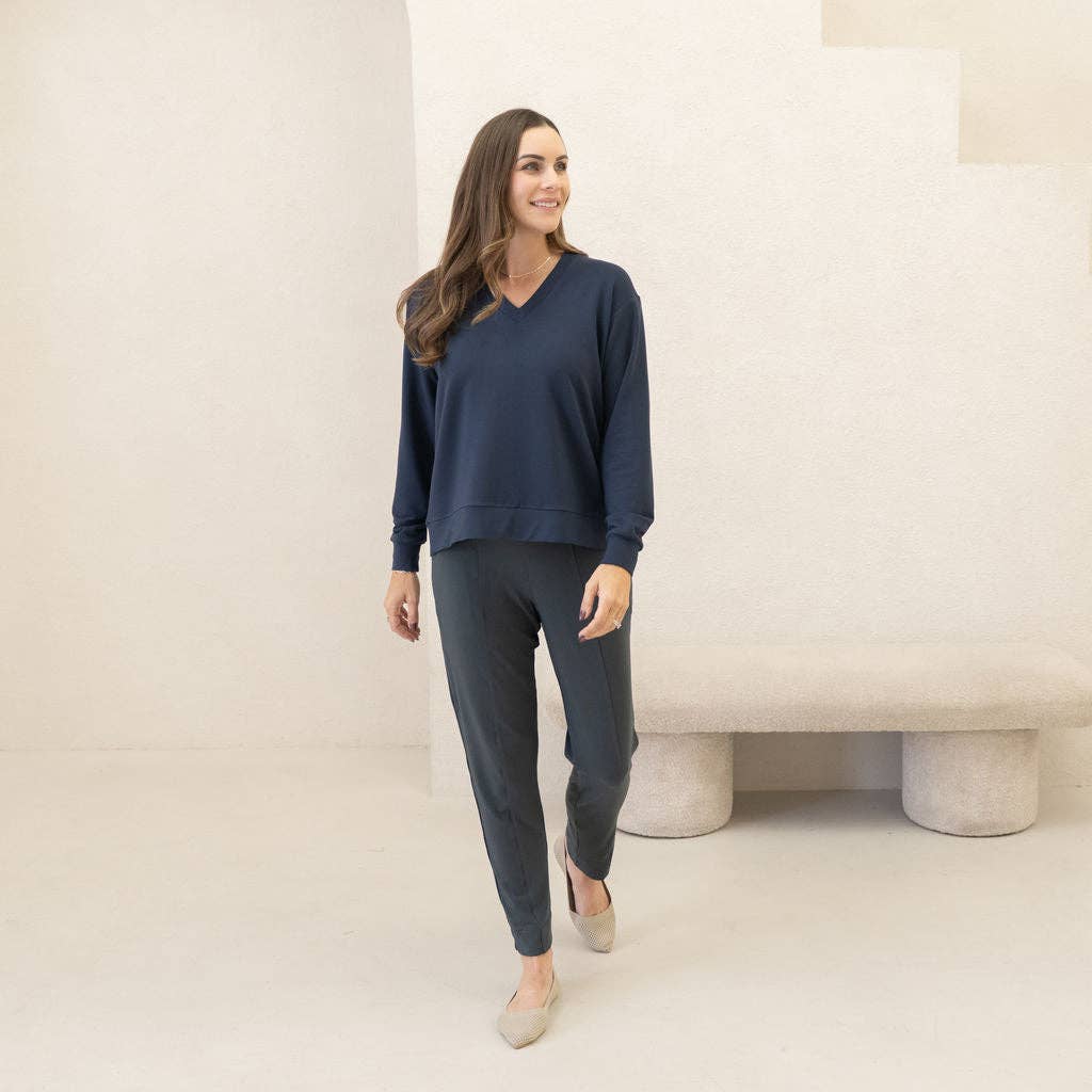 Encircled - Wholesale Sweatshirt - Women's - The Bamboo Merino Dressy V-Neck Sweatshirt18