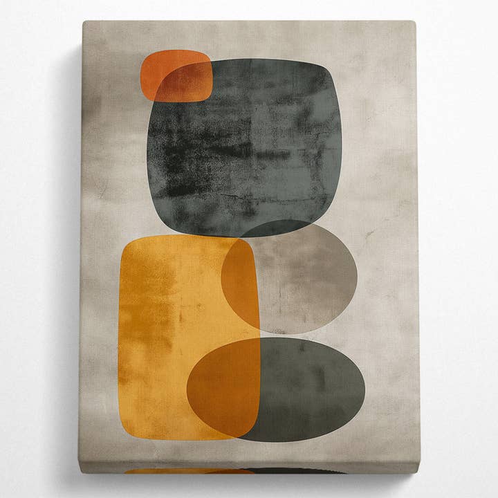 Simply Canvas Art – wholesale Art print – Mustard And Grey Forms