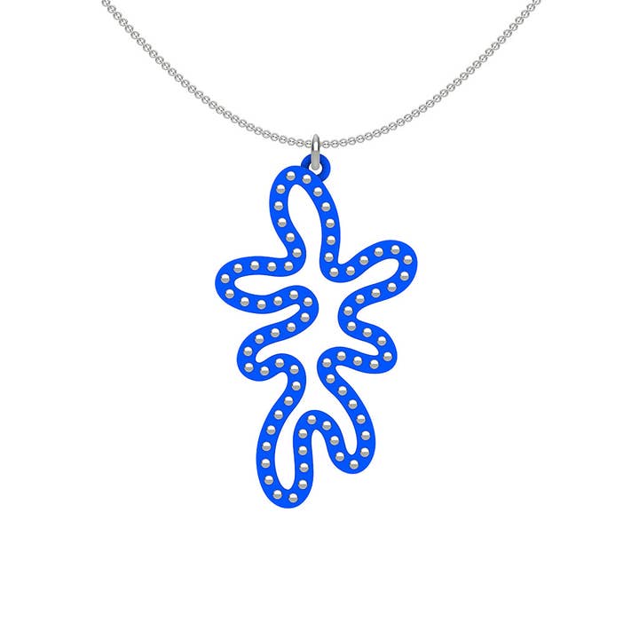 Coral AZUL: tachuelas esterlina u oro colgante MATISSE 5pendant para venta al por mayor de Ree Gallagher Jewelry