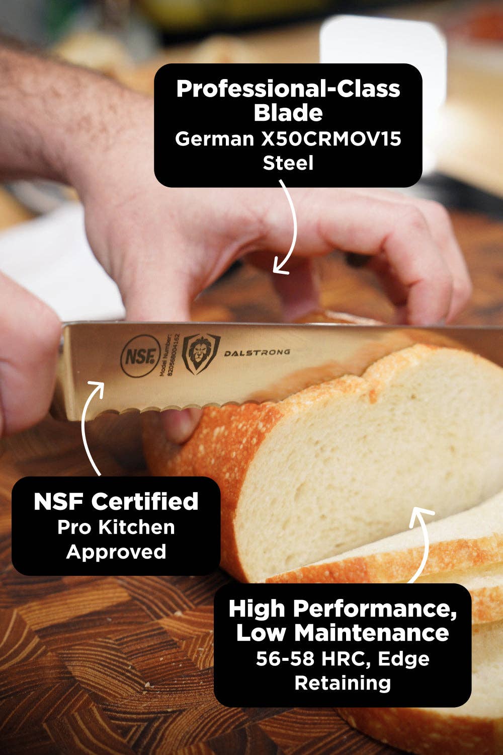 Dalstrong - Wholesale Knife Set - 8-Piece Knife Block Set | Gladiator Series | Knives NSF Certified | Dalstrong ©3