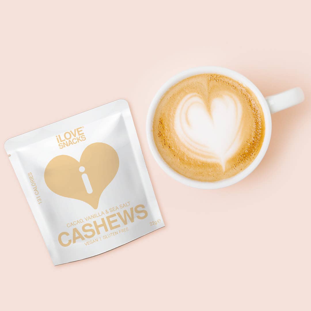 iLOVE SNACKS – wholesale Nuts – Toasted Cashews Dusted in Cacao, Vanilla & Sea Salt, Vegan2