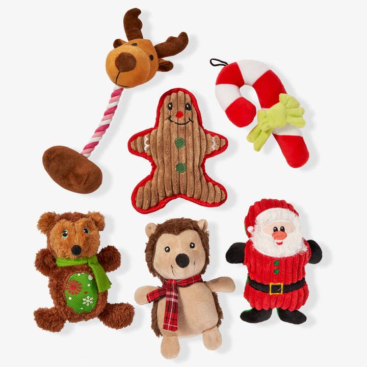 Pack of 6 Festive Dog Toys and other Purchase wholesale dog christmas stocking. Free returns & net 60 terms on Faire trending on Faire.