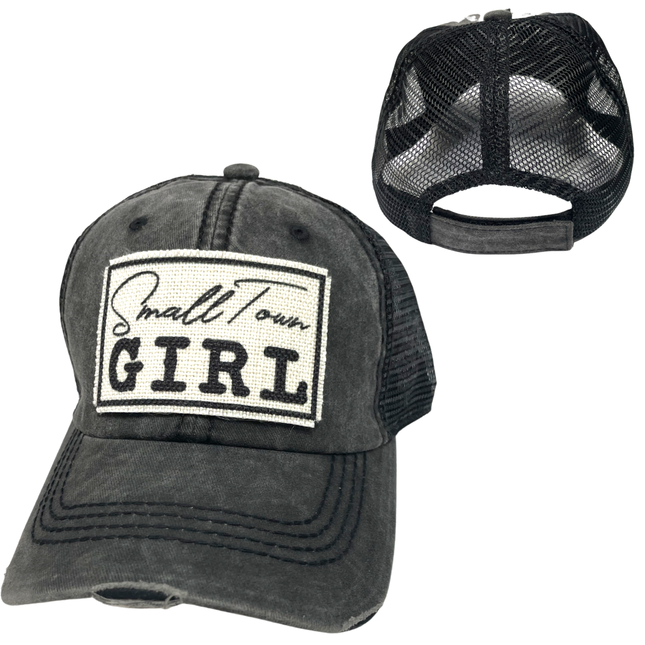 dkhandmade - Vente Casquette de camionneur – femme - CASQUETTE DE BASEBALL PETITE VILLE FILLE | CHAPEAU POUR FEMME | EFFET VIEILLI3