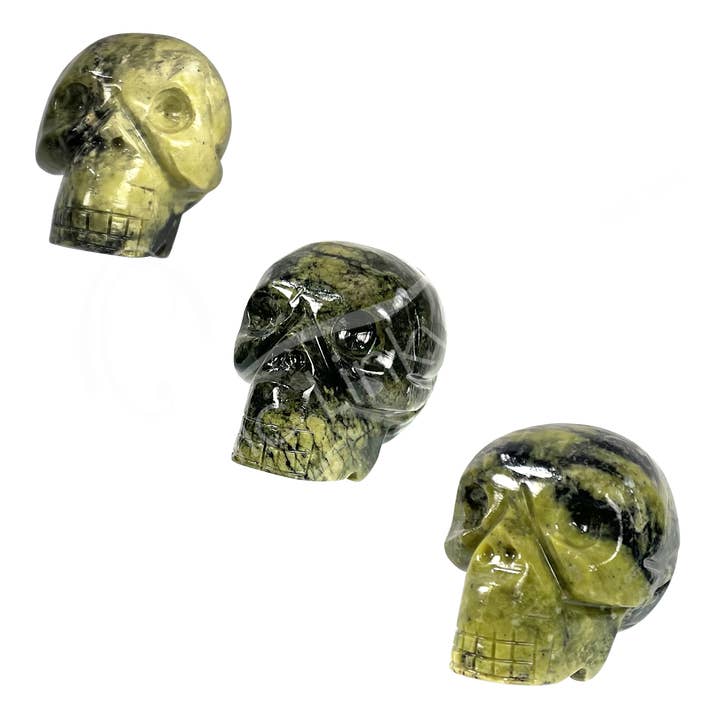 Oceanic Linkways Inc - Wholesale Spiritual Stone/Crystal - (PC)SKULL - SERPENTINE 2-2.25"0