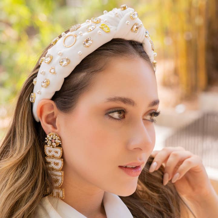 Håndsyet I DO Juvelbesat Knudet Hårbånd for engroshandel hos Twine and Love