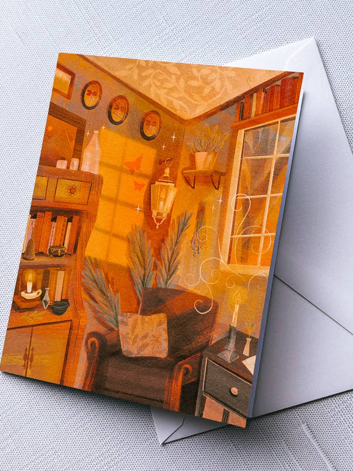 Greeting Card: Golden Hour; A2 folded, blank for wholesale by Lantern Print Co.