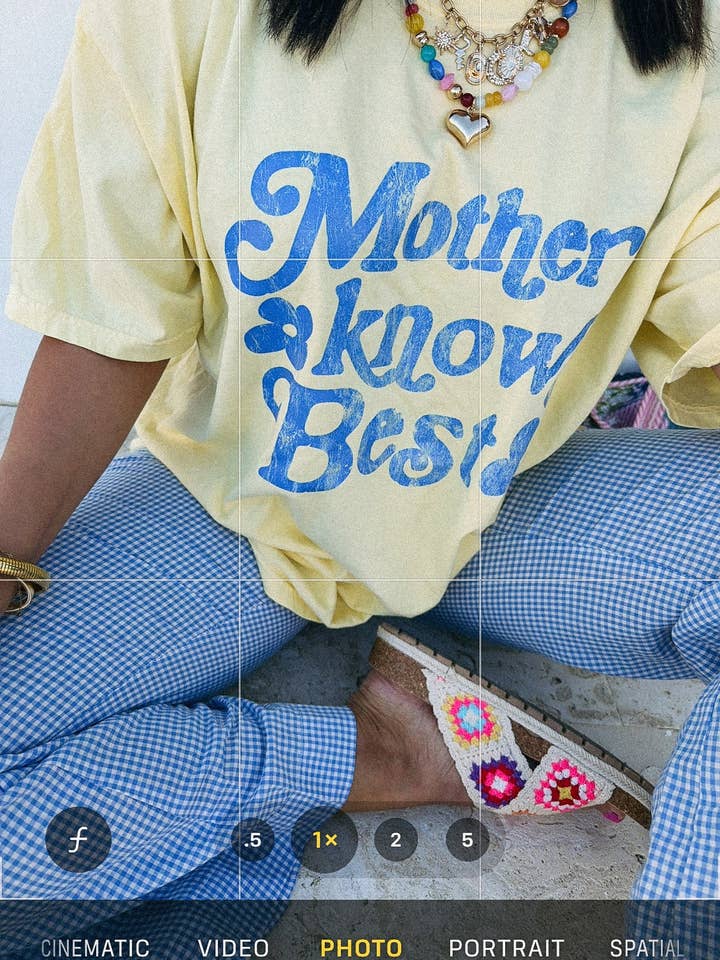 ETTA & EAST - Wholesale T-Shirt (Graphic) - Women's - mother knows best graphic tee - butter yellow / blue3