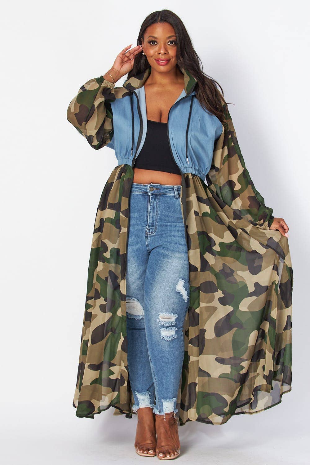 DENIM MULTI Robe Plus en vente sur Faire6