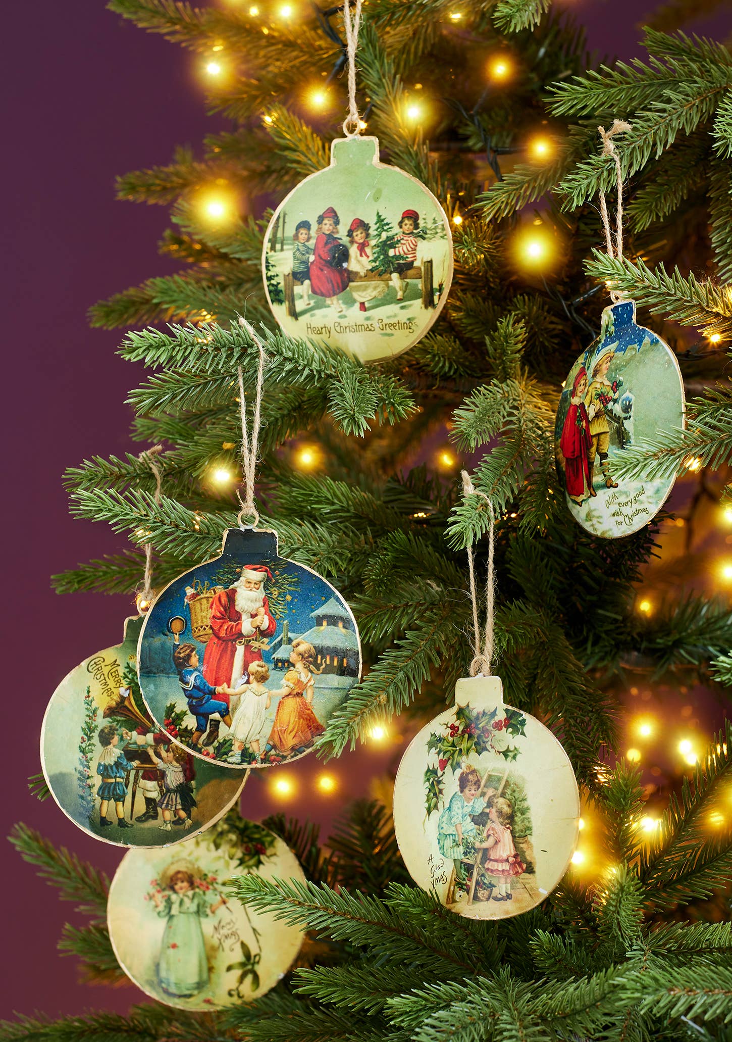 Namaste – wholesale Christmas decoration – Vintage Tin Christmas Decoration3