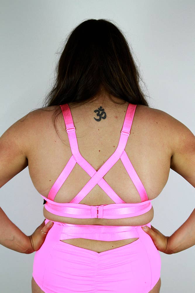 Rarr Designs - Wholesale Sports Bra - Women's - Hamilton Sports Bralette - Hot Pink10