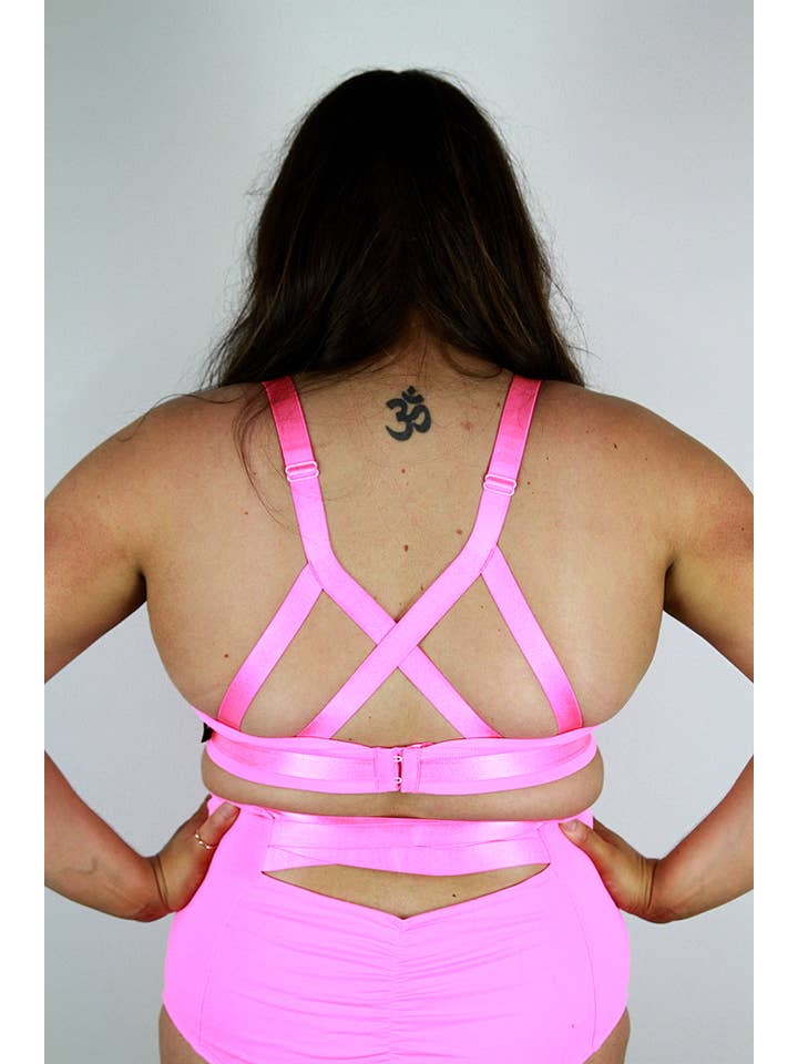 Rarr Designs - Wholesale Sports Bra - Women's - Hamilton Sports Bralette - Hot Pink10