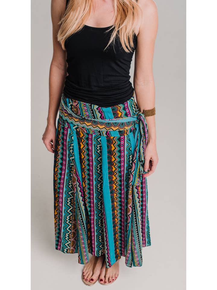 Miss Kitsch - Wholesale Skirt - Women's - Boho Skirt, African Print Skirt, Fluid Flower Plus Size Maxi Boho Dress Skirt, Women's Midi Skirt Clothes Gift For Her6