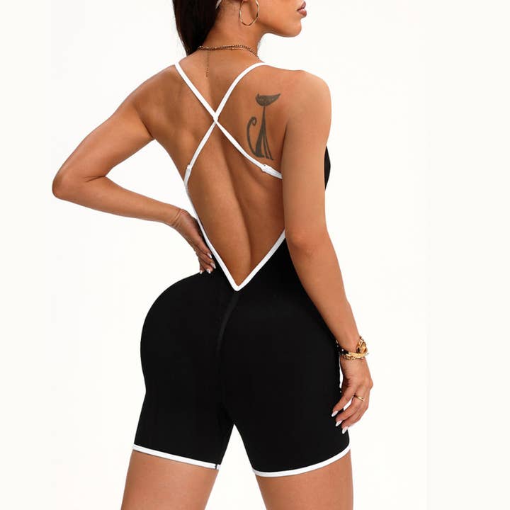 WONDERXFANS - Wholesale Unitard – Women′s - Ladies' cross-back jumpsuit12