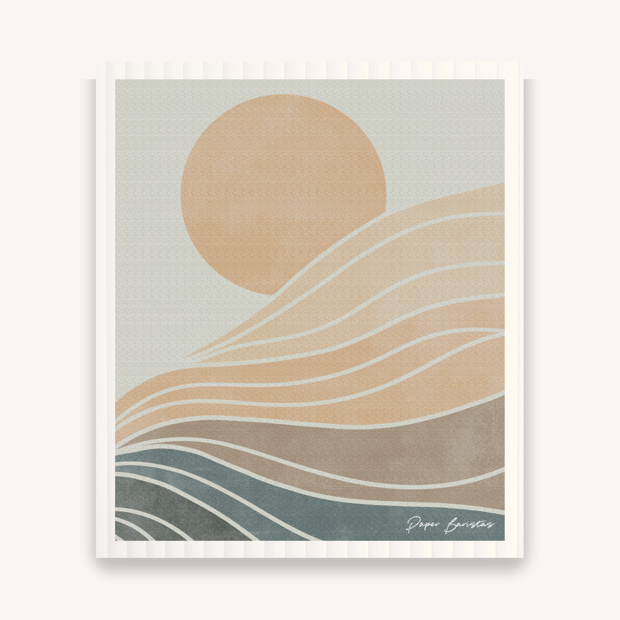 Paper Baristas – wholesale Kökshandduk/Disktrasa – Set med 3 svenska disktrasor: Landscape Line Combo4