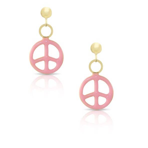 Brincos gota de sinal de paz por atacado de Lily Nily
