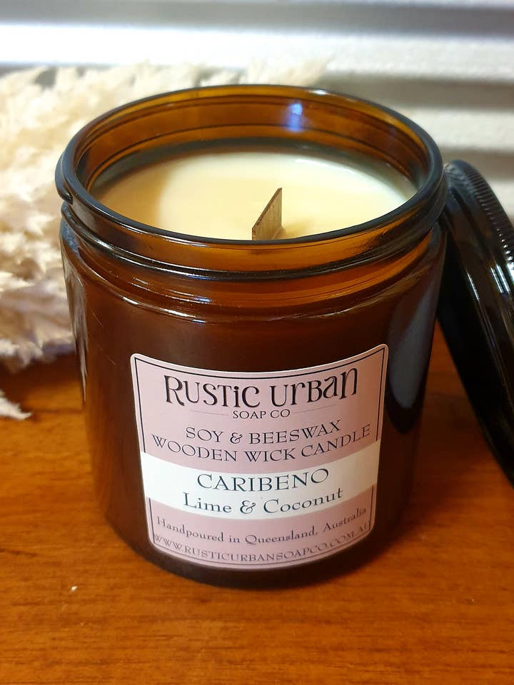 Caribeno - Soy & Beeswax Candle for wholesale by Rustic Urban Soap Co