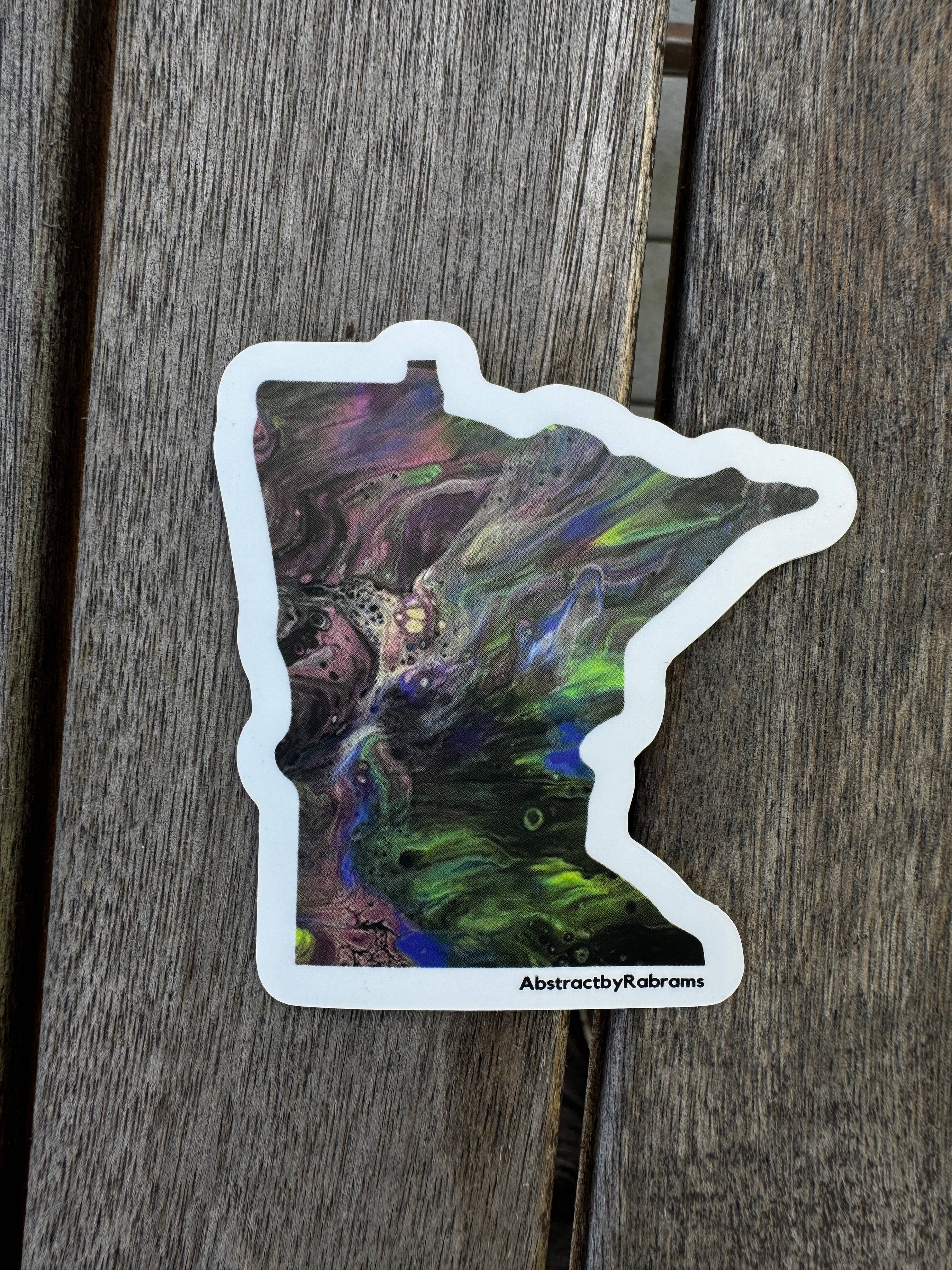 AbstractbyRabrams - Wholesale Sticker - LGBTQ Minnesota State Sticker - Trans Pride Progress Pride5