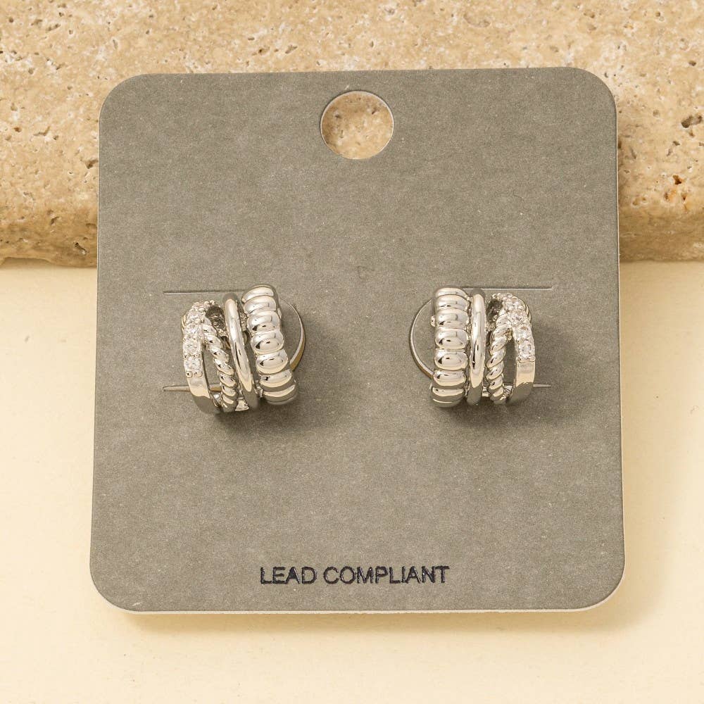 Anarchy Street - Wholesale Hoop Earrings - Mini Four Row Hoop Earrings4