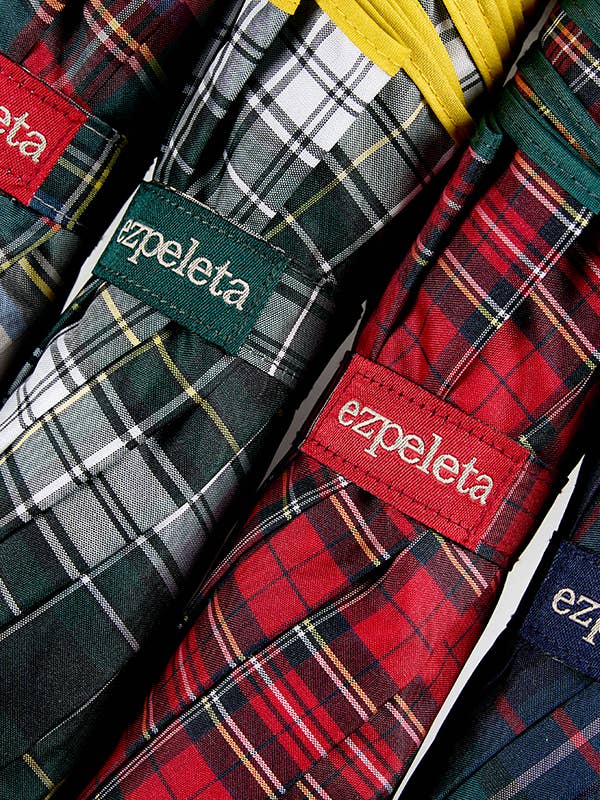 EZPELETA folding umbrella with Scottish check fabric. for wholesale by Ezpeleta