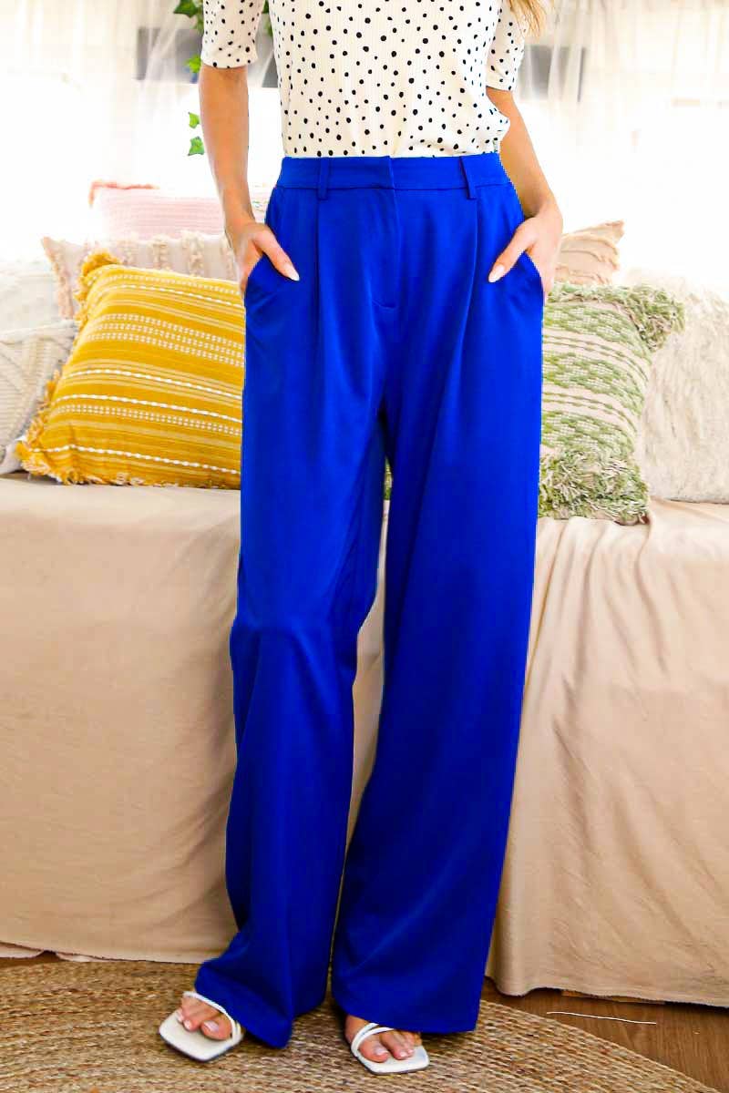 Vine & Love - Venta al por mayor Pantalones - Mujer - Pantalón de Pierna Ancha de Tiro Alto VP812418