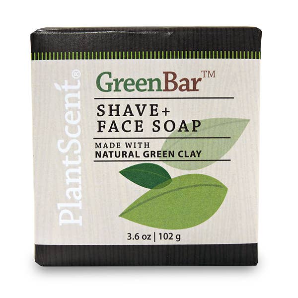 SunLeaf Naturals - Wholesale Bar Soap - Men's - PlantScent® Green Bar Shave & Face Soap