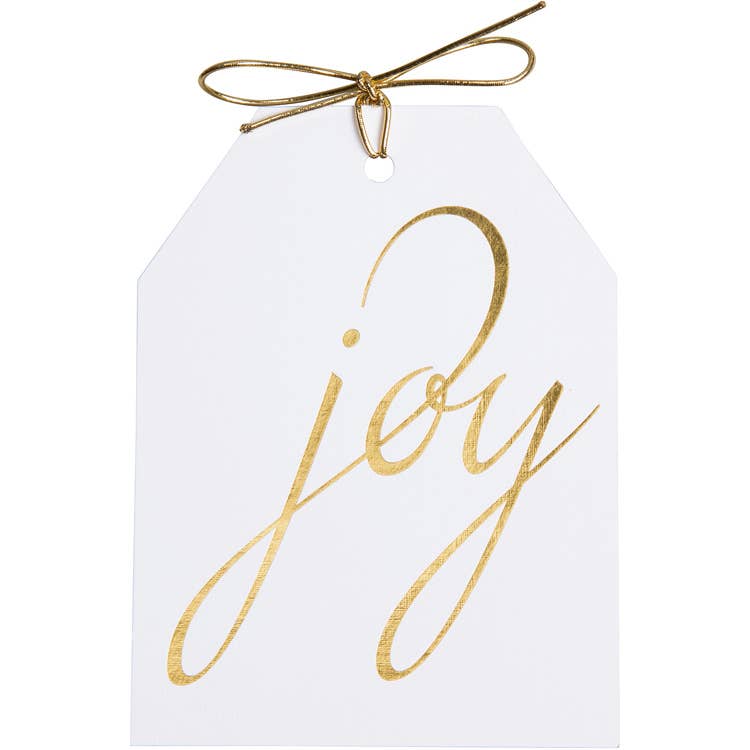 WowWordZ - Wholesale Gift Tag - Joy Gift Tags – Gold Foil, Large 4x5.5, Set of 101
