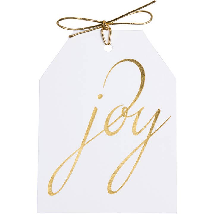 WowWordZ - Wholesale Gift Tag - Joy Gift Tags – Gold Foil, Large 4x5.5, Set of 101