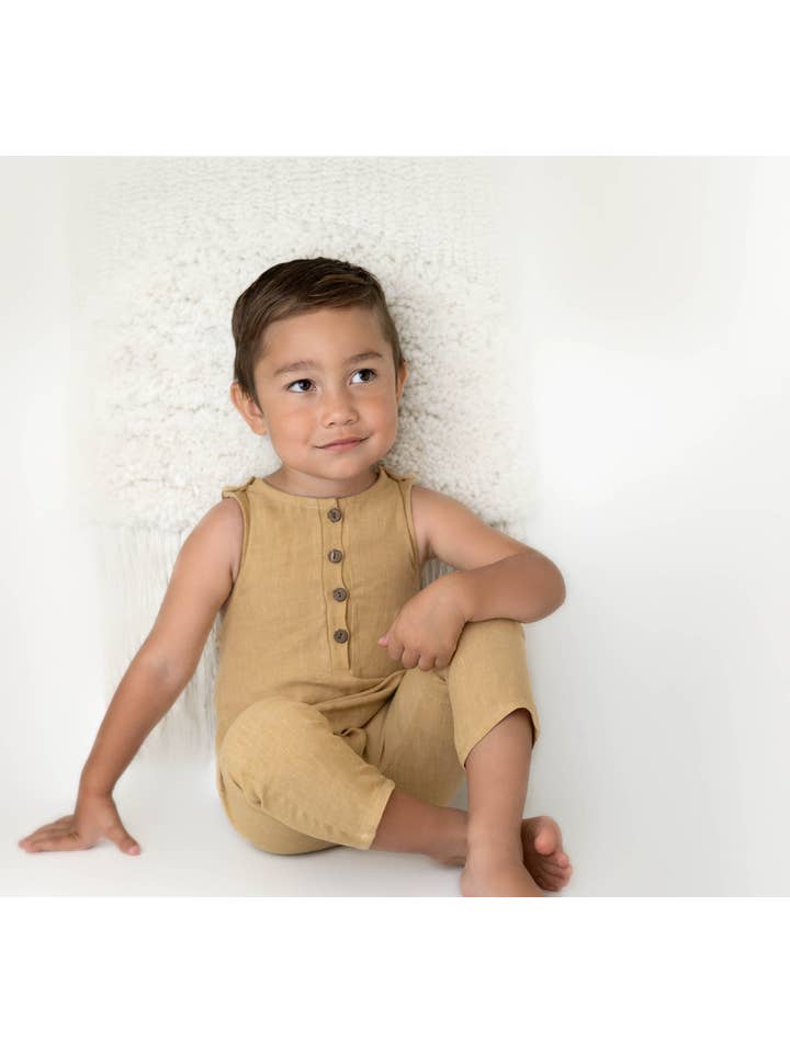 OLIVE & CRADLE - Wholesale Jumpsuit - Baby - Pierre II Linen Jumper7