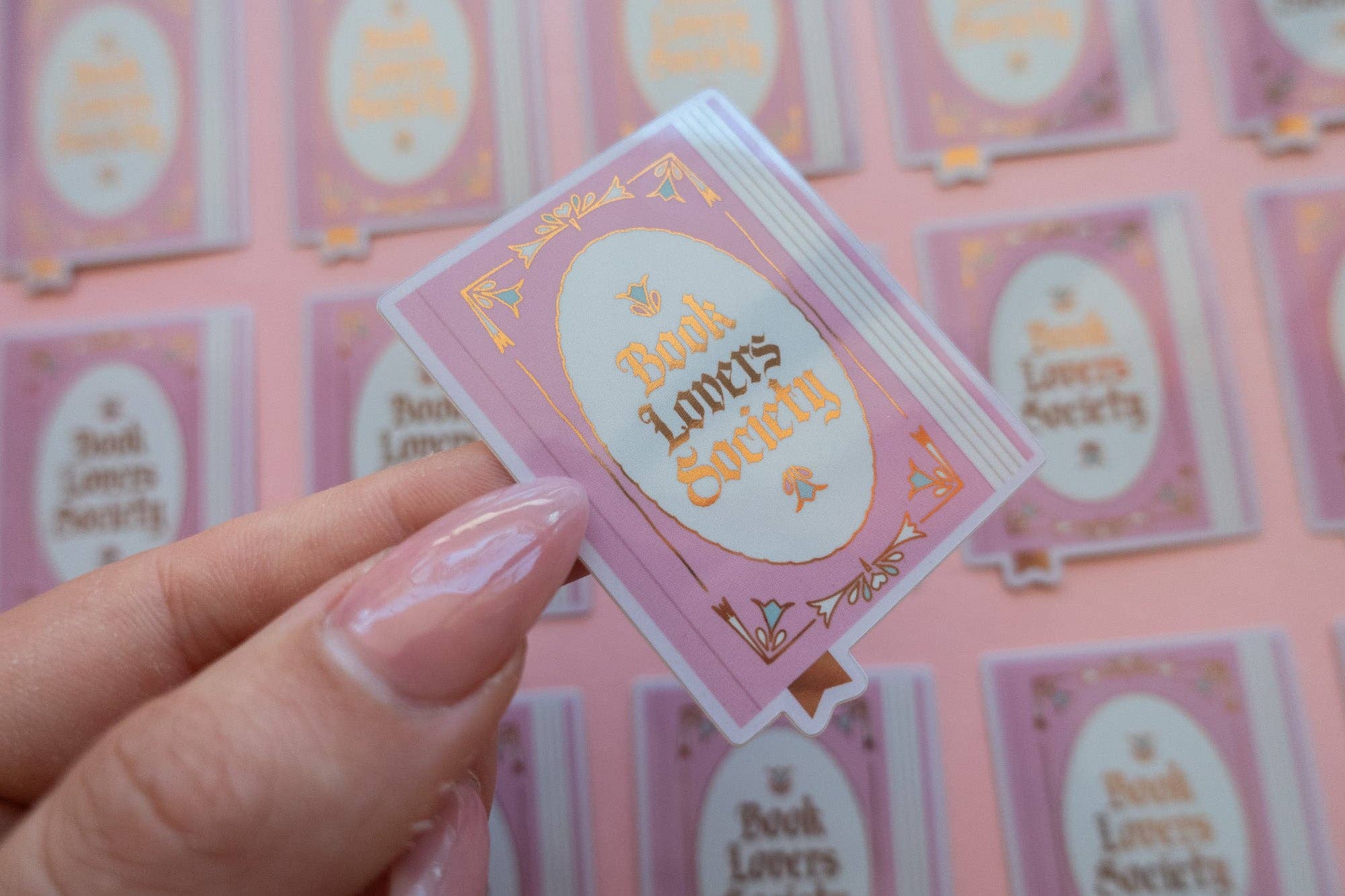 Jollie Ollie Designs - Wholesale Sticker - Book Society Sticker [with gold foil]13