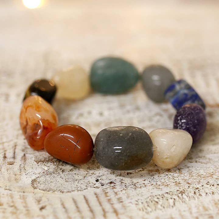 Ethike.eu - Wholesale Beaded Bracelet - 7 chakras - 1 pc elastic bracelet