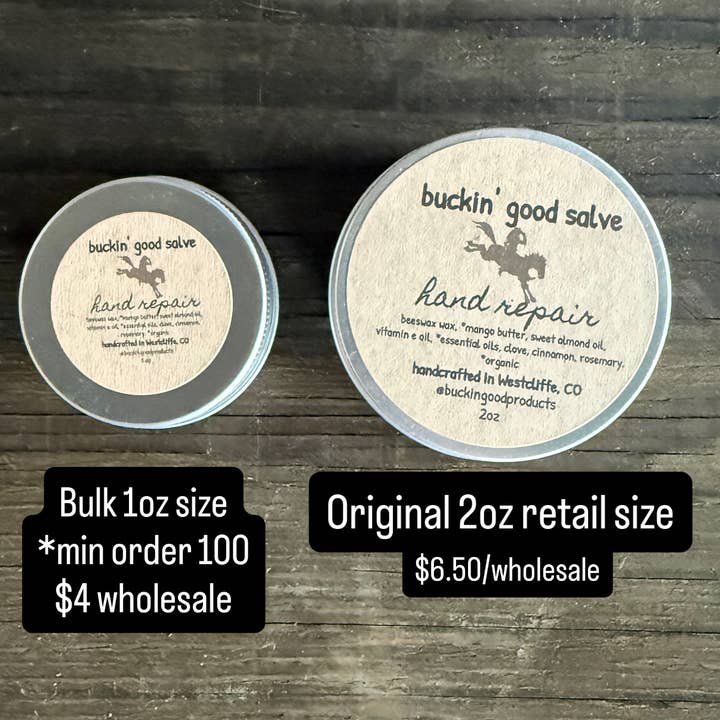 buckin’ good products - Wholesale Healing Salve/Balm/Cream - Bulk Hand Salves - Western Gift 1