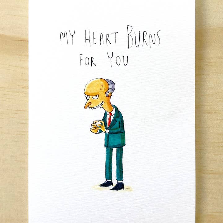 Well Drawn - Wholesale Valentine's Day card - My Heart Burns For You