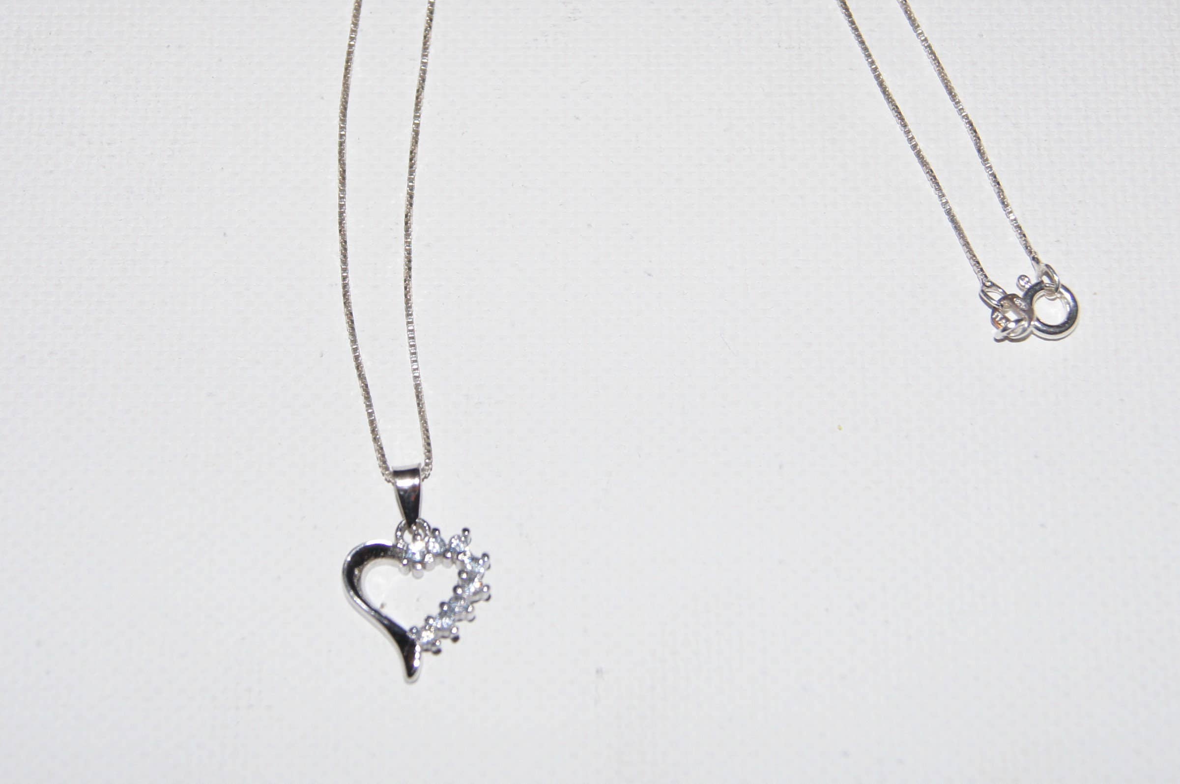 CALIFORNIA TOE RINGS – wholesale Hänge-/berlockhalsband – Hjärta halsband, hjärta charm, halsband sterling silver, cz hjärta hängsmycke halsband, 18" box kedja perfekt present till henne, hjärta charm med kedja2