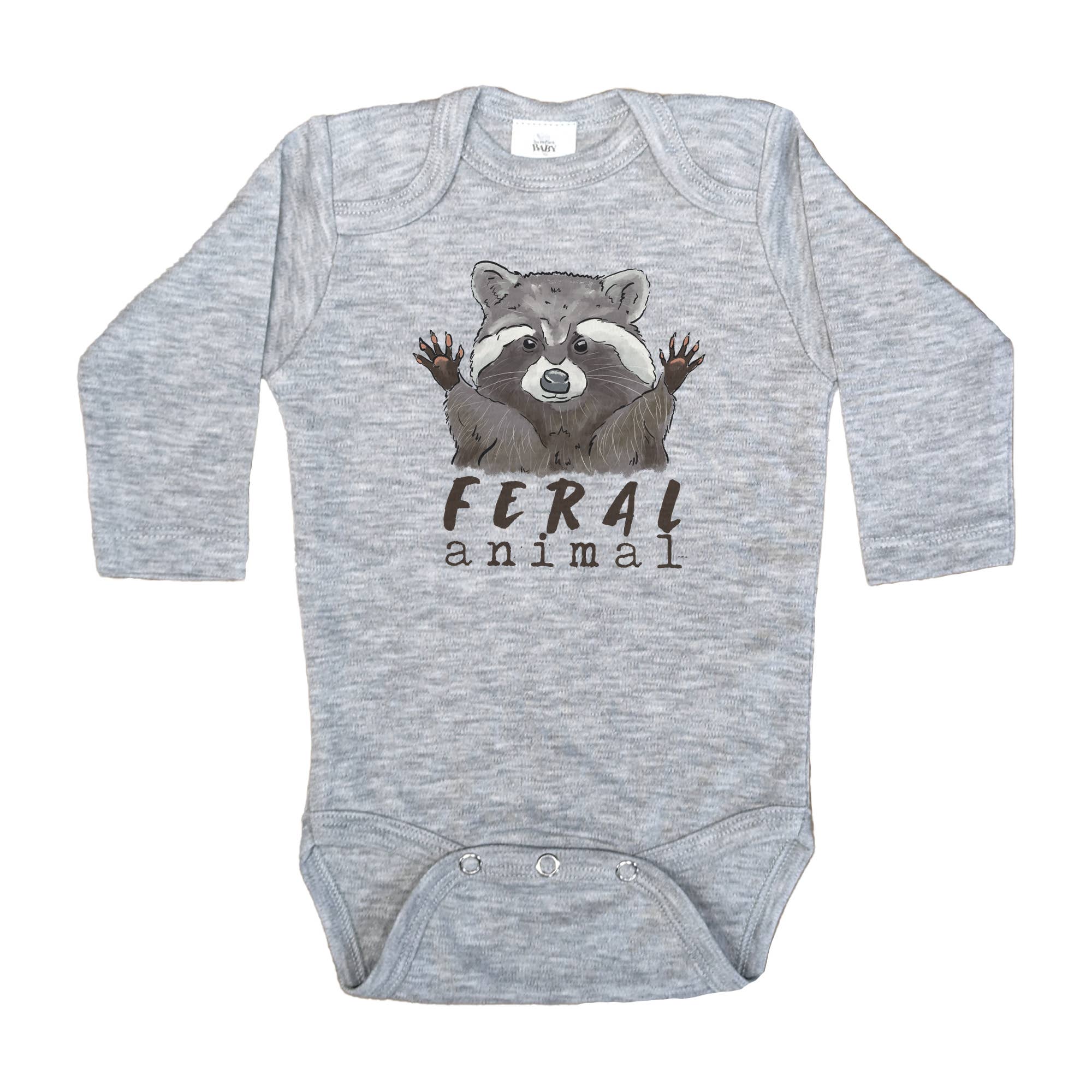 Barefoot Baby - Venta al por mayor Body sin pies - Bebés - Ropa para bebé niño Woodland Raccoon Outdoor «Feral Animal»8