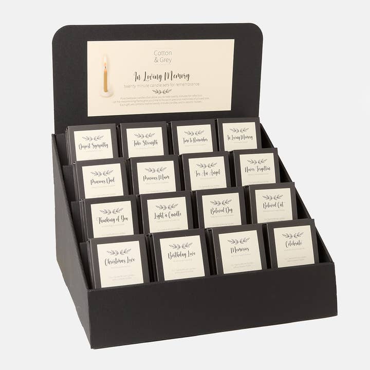 Cotton & Grey - Wholesale Tapered Candle/Candlestick - In Loving Memory Bundle