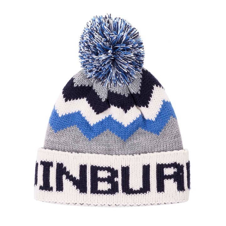 Edinburgh City Bobble Hat - Grå/Blå/Marinblå för wholesale av Eurostick
