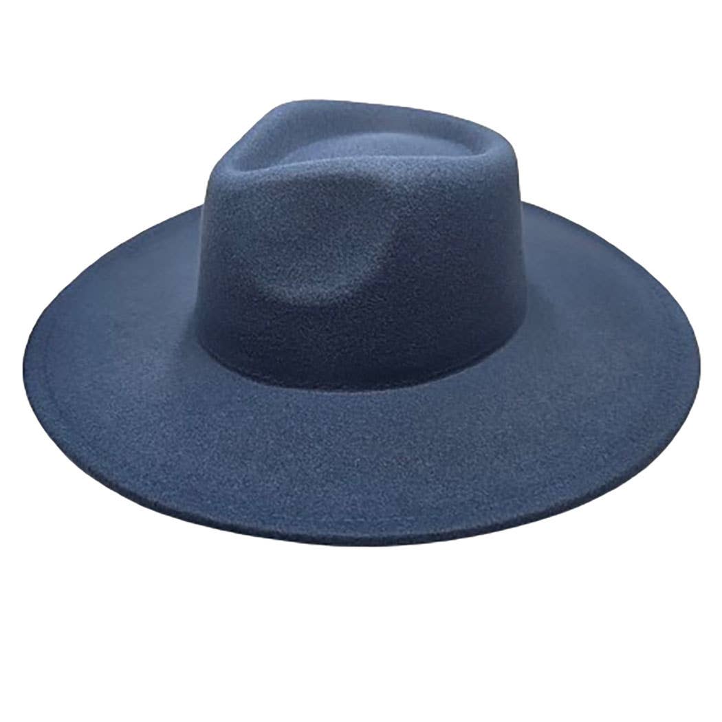 AdornWise – wholesale Fedora - Unisex – Vegan Felt Rancher Fedora Hat with Wide Brim1