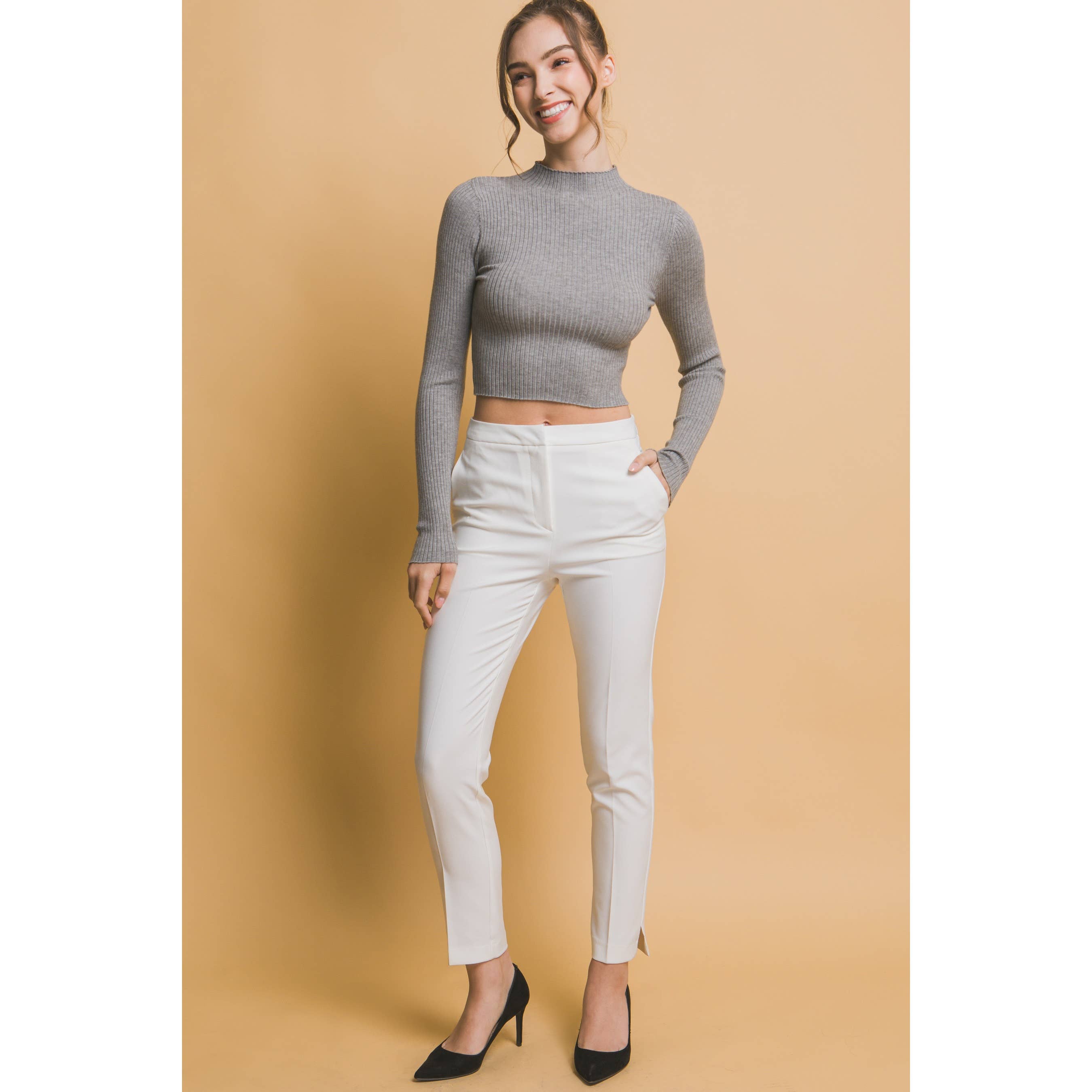 Apolline - Venta al por mayor Jersey de punto - Mujer - Jersey de canalé de cuello alto16