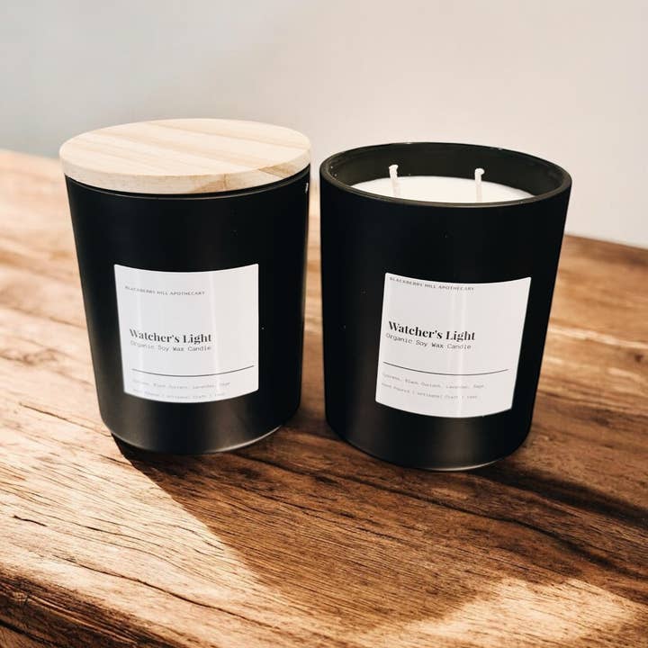 Watcher's Light - Pure & Natural Soy-Wax Candle for wholesale by Blackberry Hill Apothecary