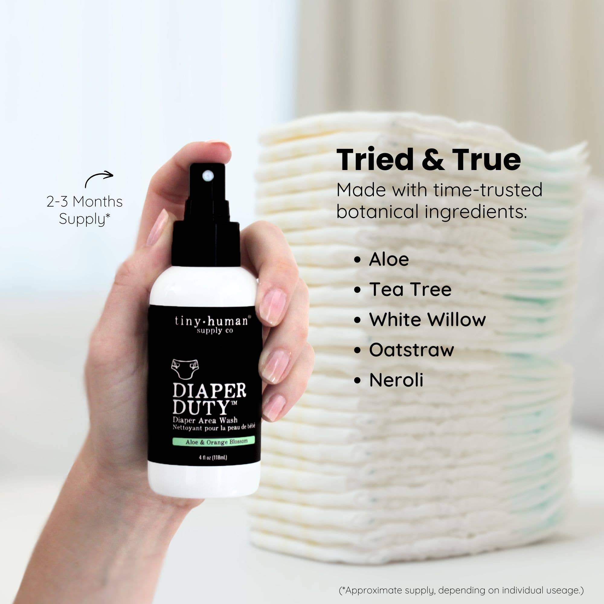 Tiny Human Supply Co. - Vente Crème pour le change - Couche-culotte Duty™ Lavage de surface de couche 4oz5