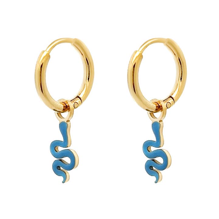 Cirkelvormige oorbel met slang - RX21121164G68 voor wholesale door AMORINO SRL