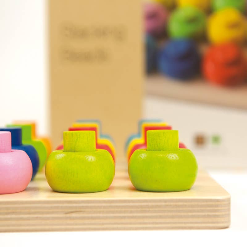 TOYS SERVICE, SL. -ANDREU TOYS- – wholesale Träleksak - Barn – Staplingspärlor i 8 färger, 32 delar8