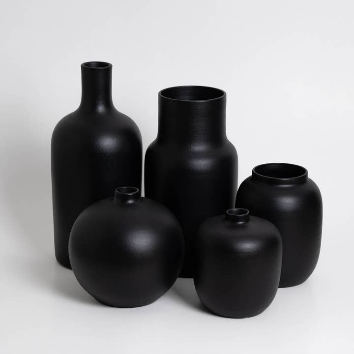 o cactuu - Wholesale Vase - Blanc 05 - Black Vase - Ceramic - Home decor - Gift - Flower